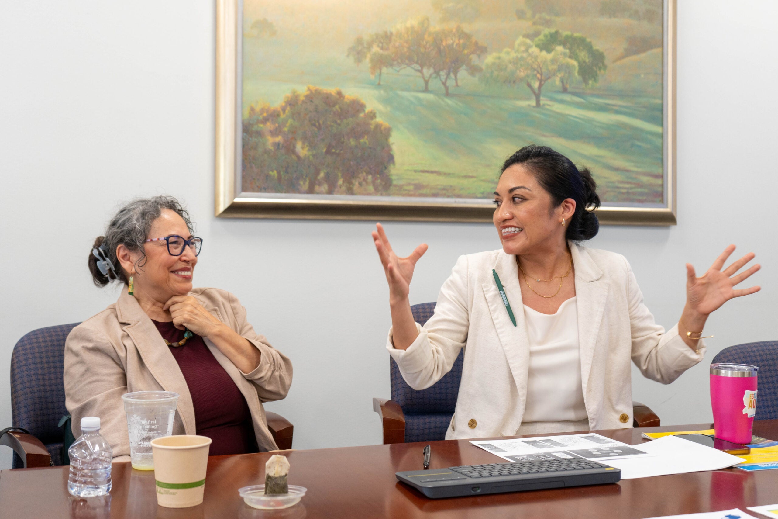 elizabeth gonzalez and sylvia hurtado presenting at the tie with ie event