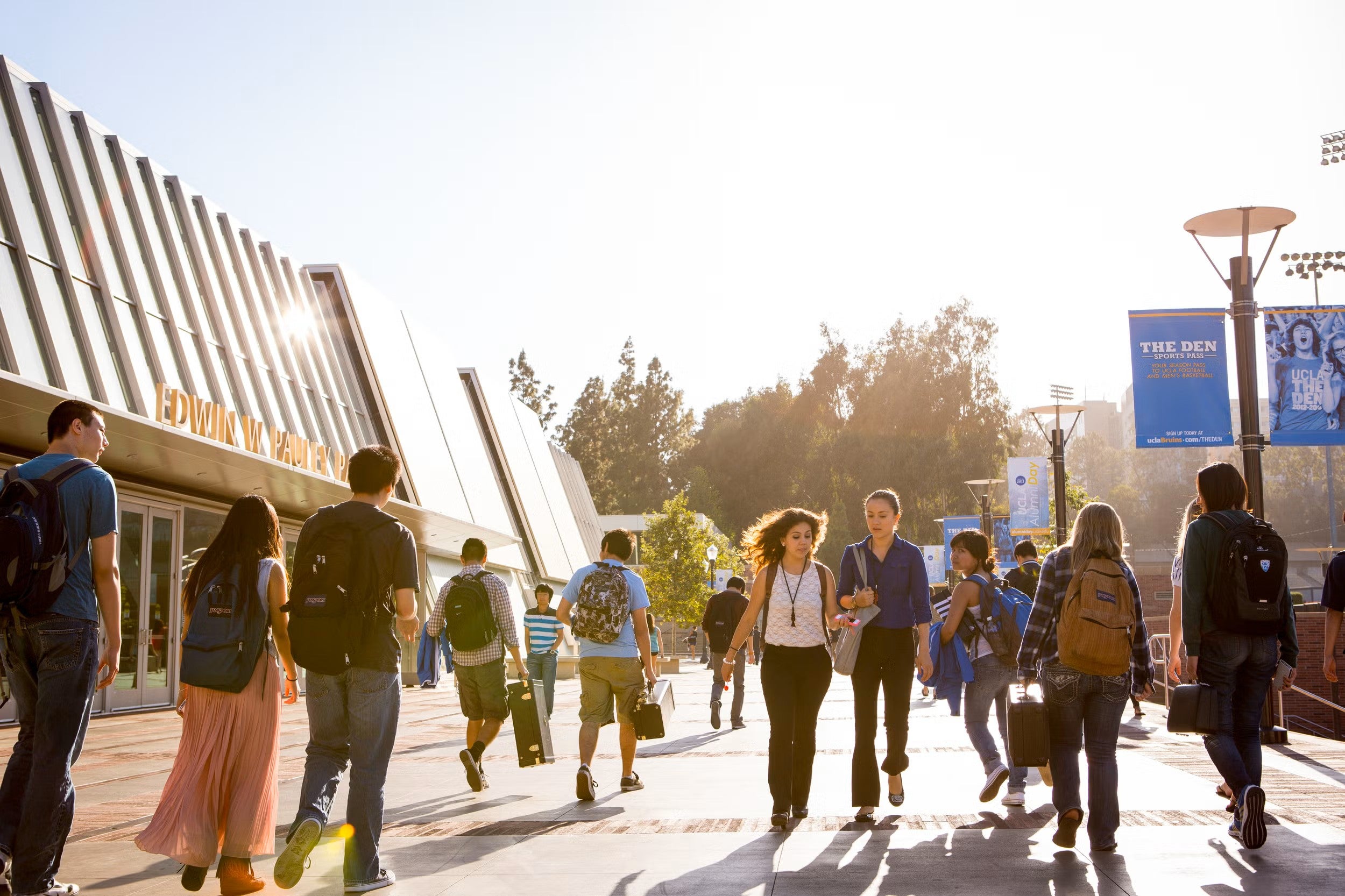 people walking around ucla campus