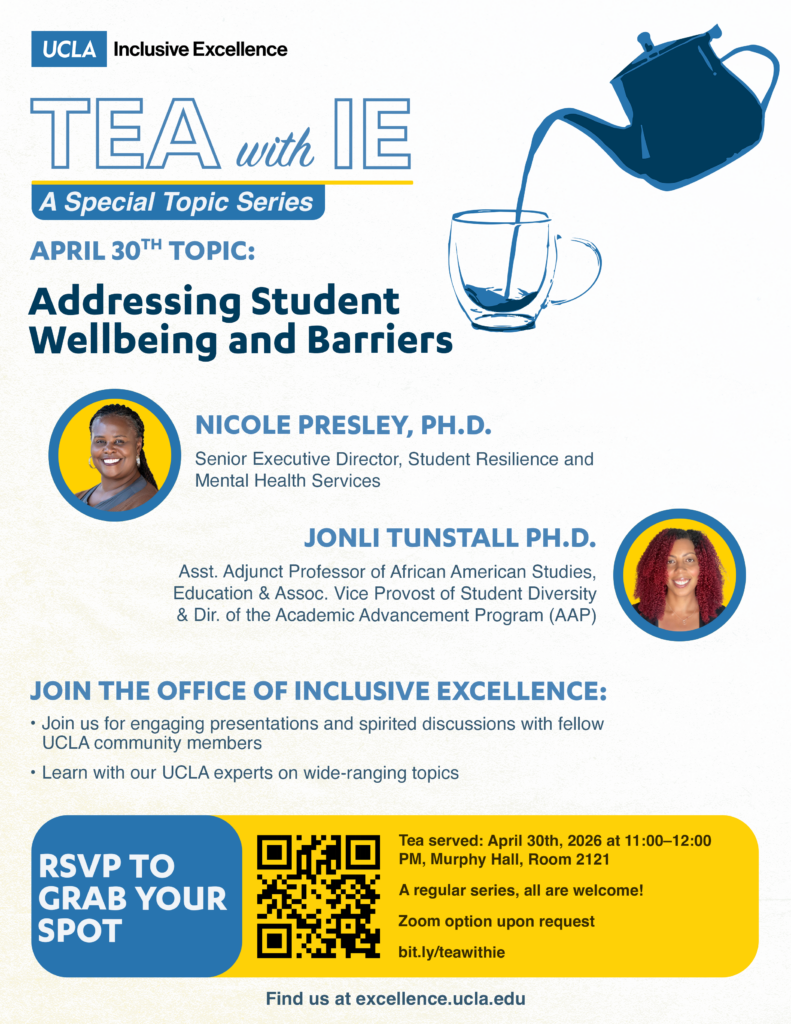 tea with ie, addressing student wellbeing and barriers, april 30, 2026