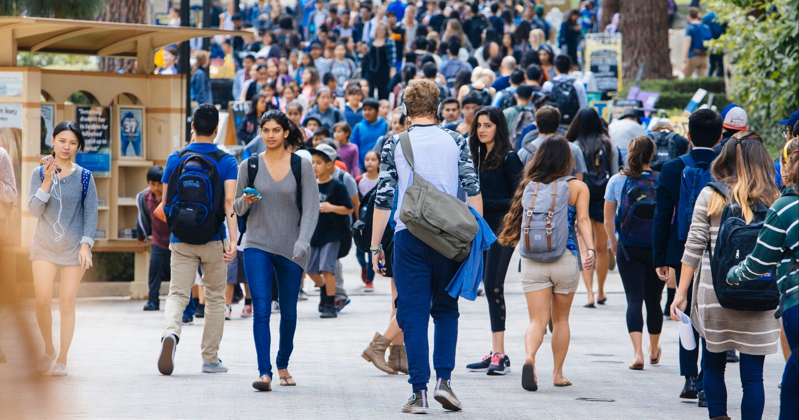 people walking around ucla campus